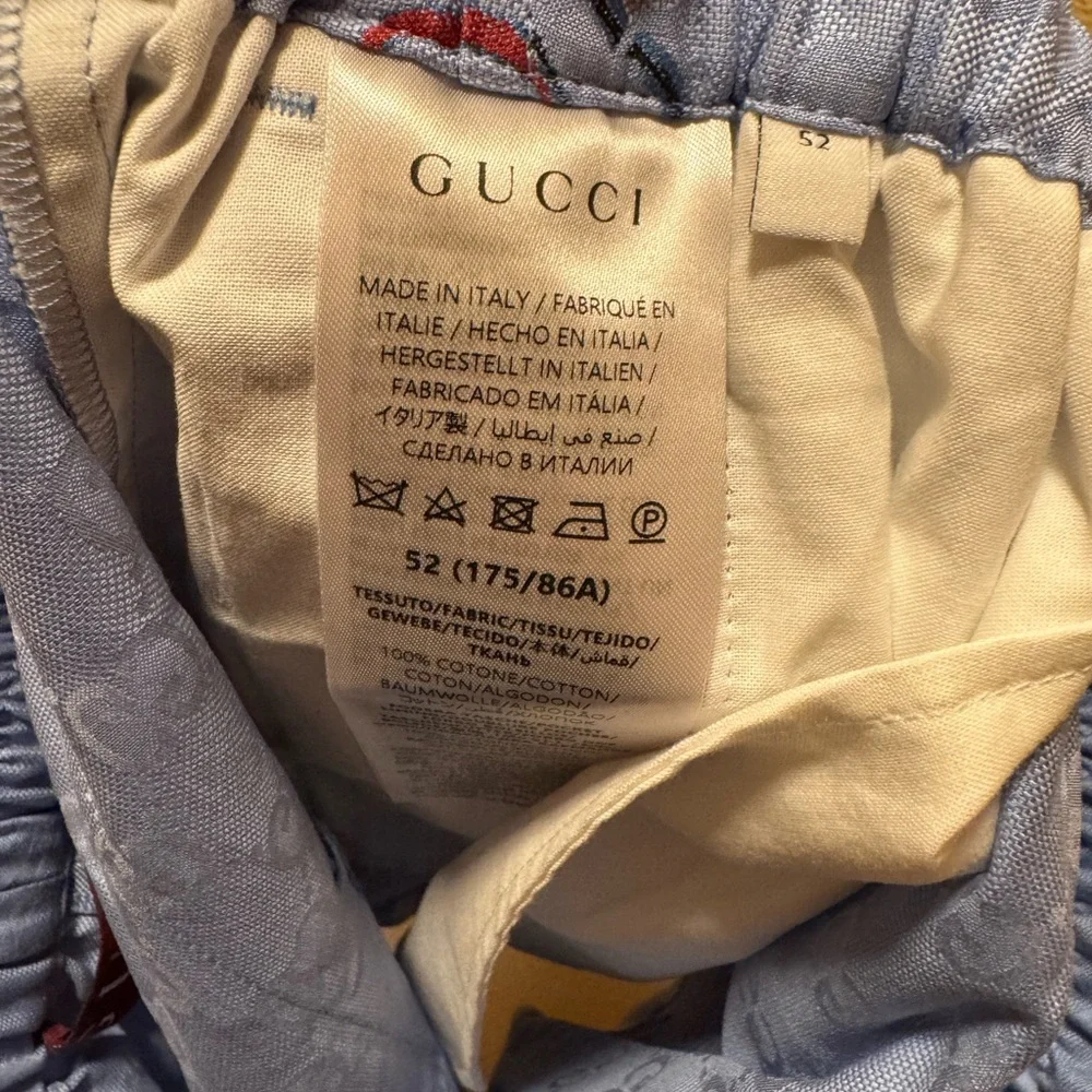 New Authentic Gucci GG Logo Snake Shorts Bermuda Size IT 52 / US L Waist 34 - 40